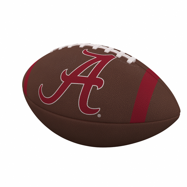 Logo Brands Alabama Team Stripe Official-Size Composite Football 102-93FC-1